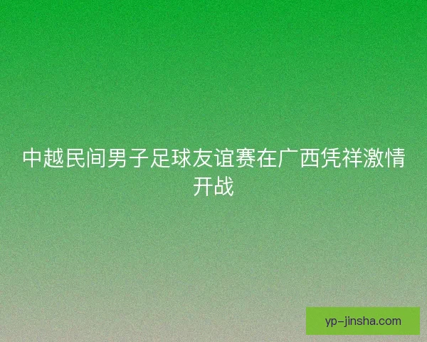 中越民间男子足球友谊赛在广西凭祥激情开战 中越民间男子足球友谊赛在广西凭祥激情开战