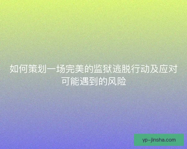 如何策划一场完美的监狱逃脱行动及应对可能遇到的风险 如何策划一场完美的监狱逃脱行动及应对可能遇到的风险