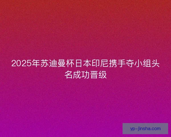 2025年苏迪曼杯日本印尼携手夺小组头名成功晋级